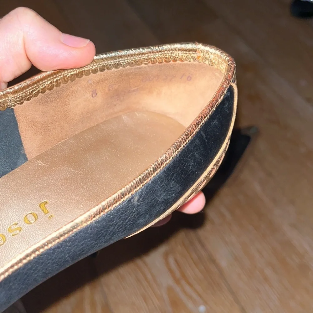 Joseph Larose vintage shoes black and gold leather 8 (71/2) - Picture 8 of 8